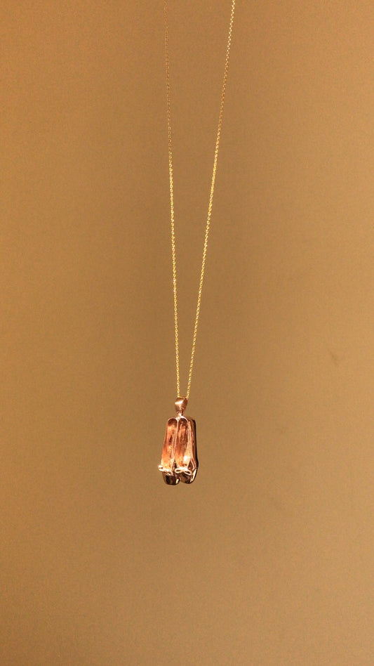 Colgante bailarinas oro rosado 18k