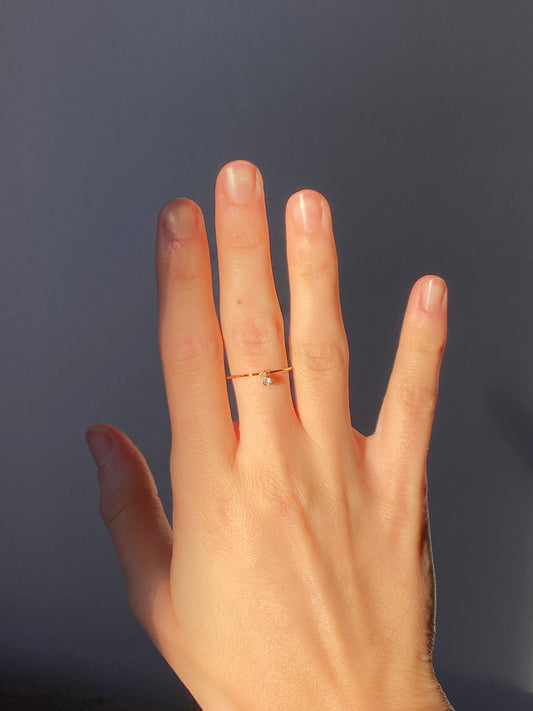 Anillo de oro y diamante