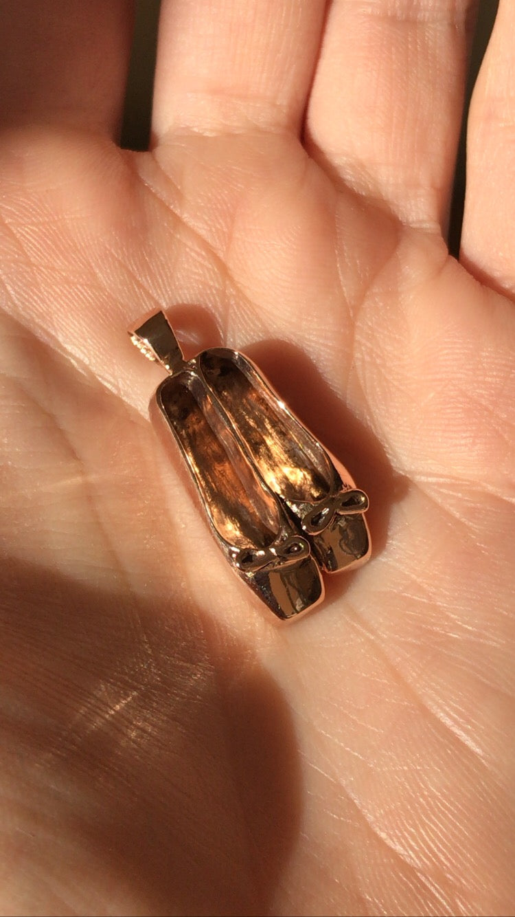 18k rose gold ballerina pendant