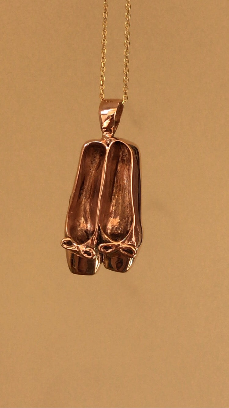 18k rose gold ballerina pendant