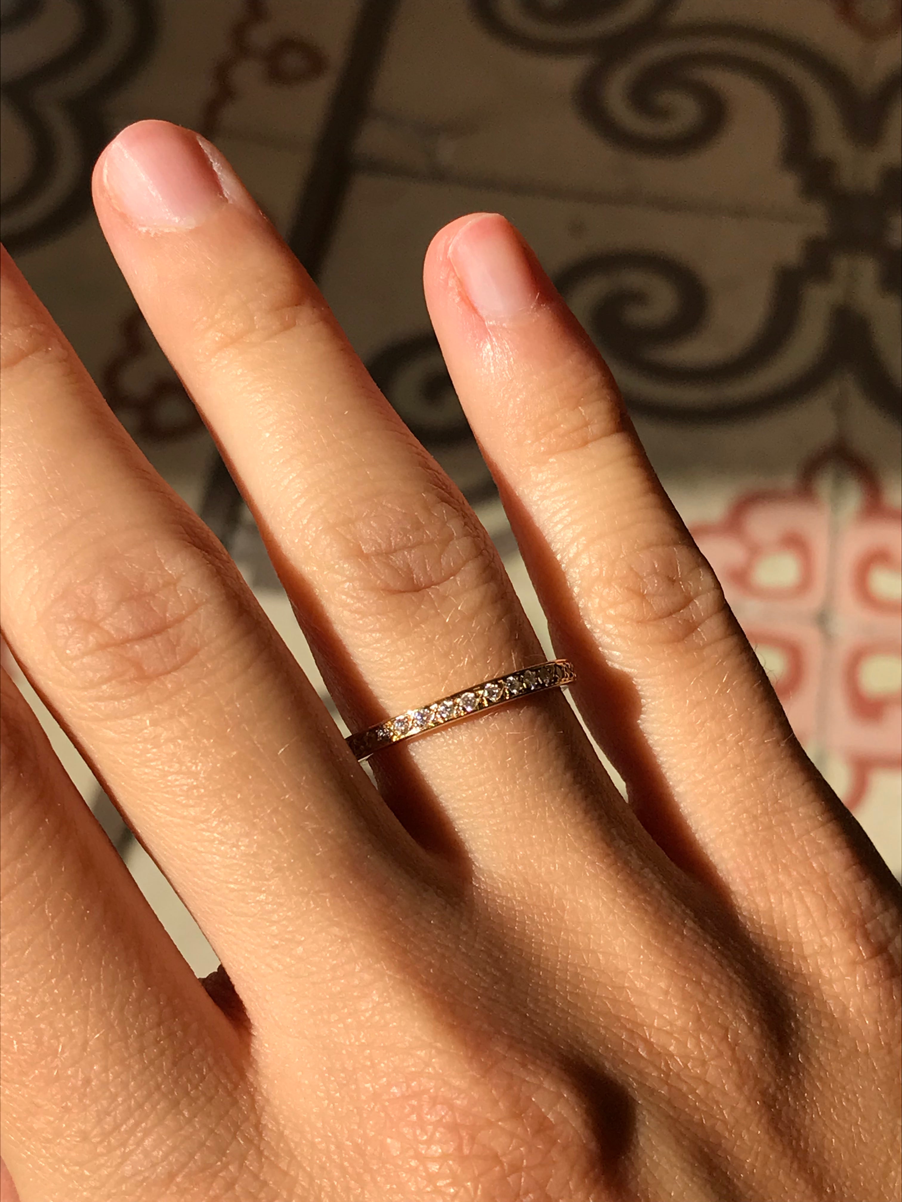 18k gold and diamond engagement ring