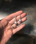 Pearl and diamond earrings