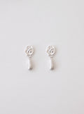 Pendientes de plata. Foto detalle.