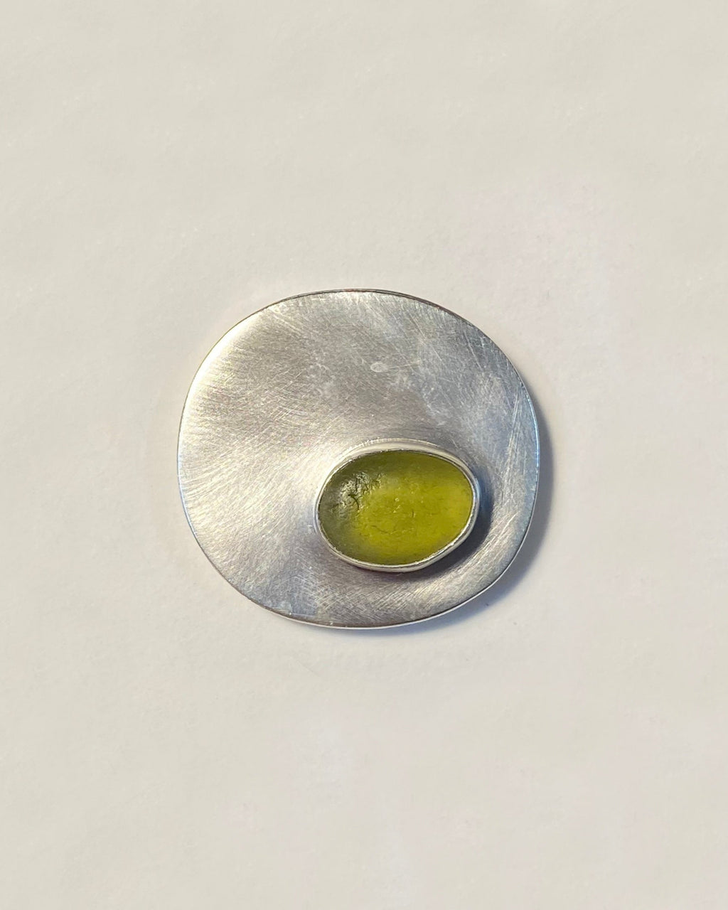Silver ring with sea glass